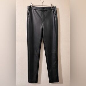 Truth Black Straight-Leg Faux Leather Pants
